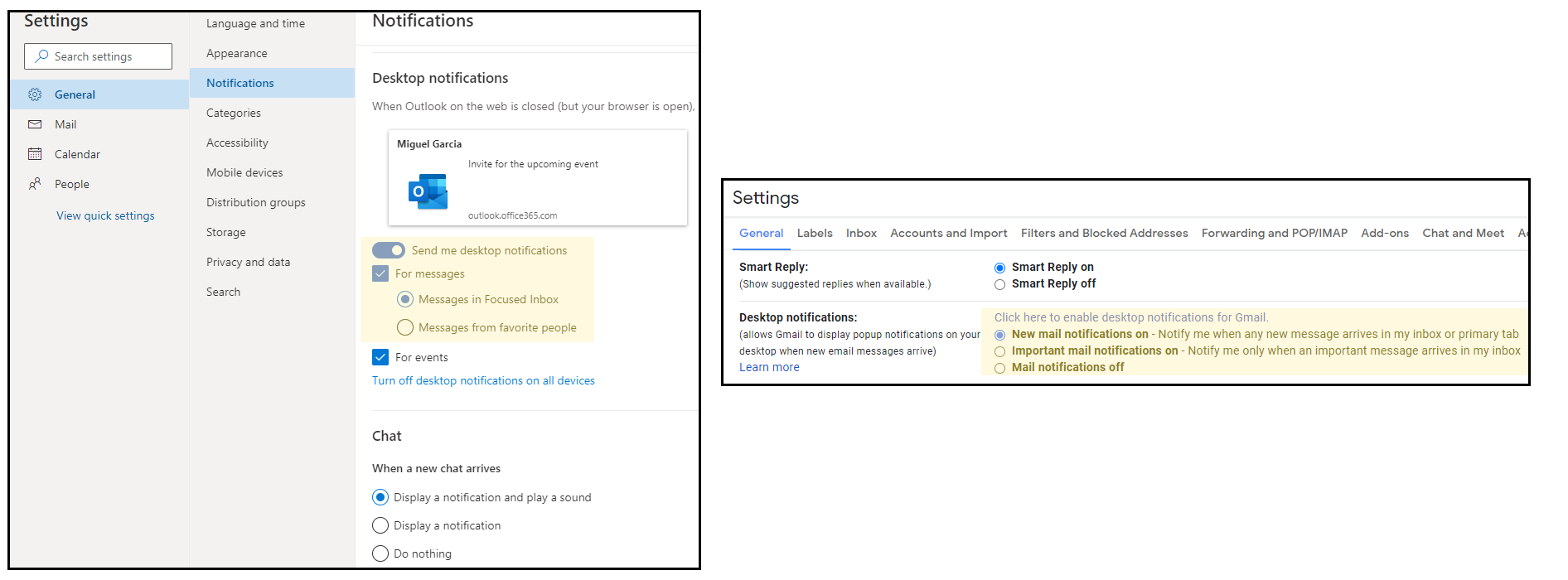 GMail and Outlook Web Access settings guaranteed to annoy you